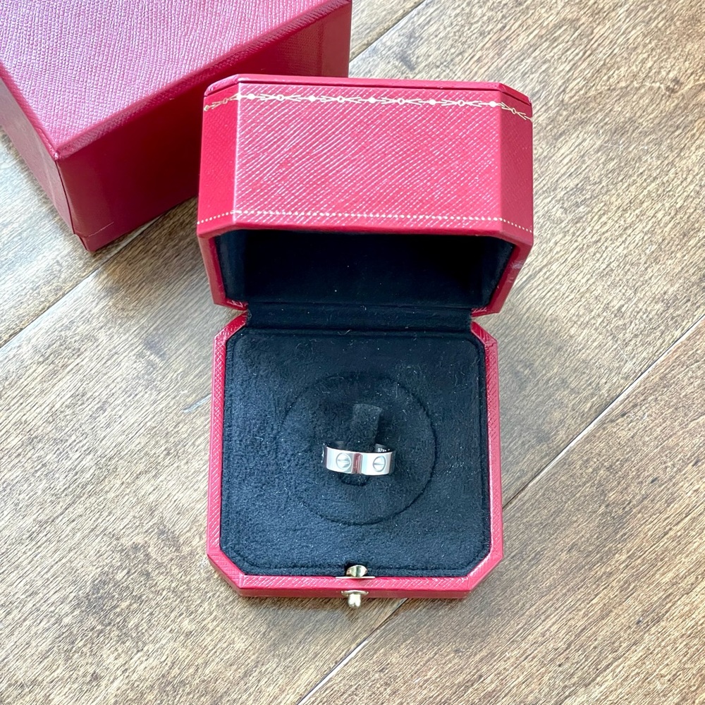 ** SOLD** Cartier Love Ring 18K White Gold, 5.5 mm, size 48